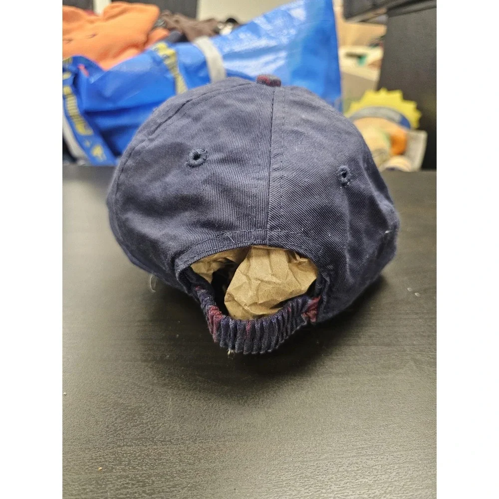 Vintage Disney Winnie The Pooh Hat Cap Strap Back Boys One‎ Size Blue Plaid 90s